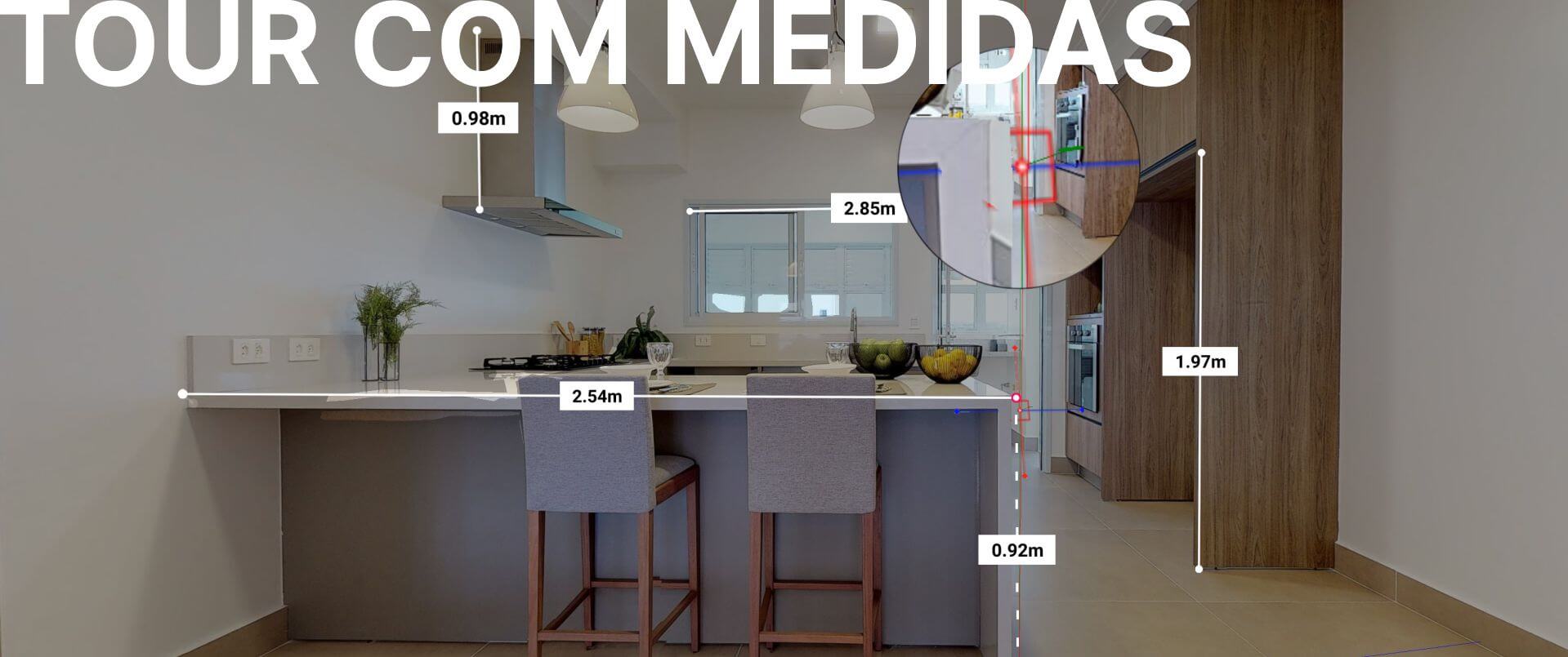 tour virtual com medidas