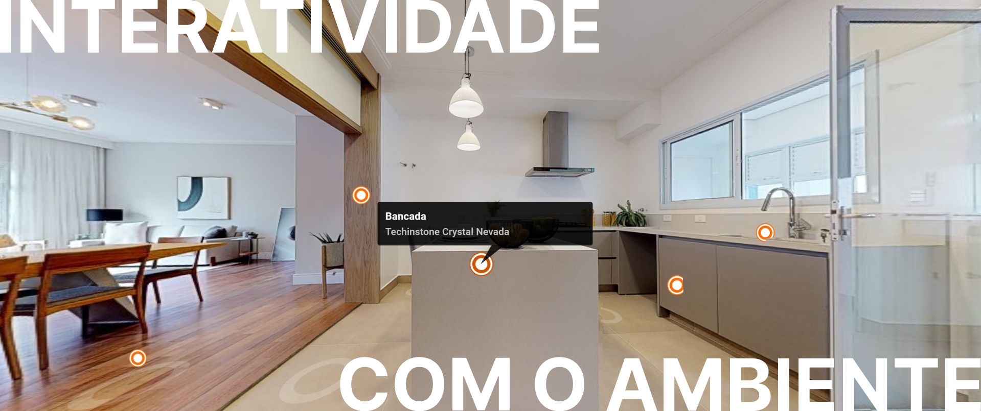 interatividade no tour virtual com video foto e informacao extra